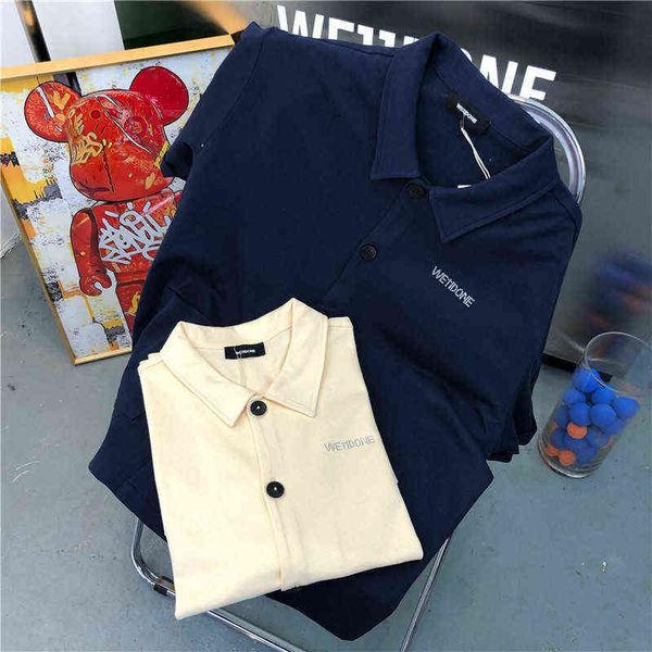 designer men's t-shirt correct version of korean chao brand knitted cardigan with diamond button on the chest short sleeved shirt, White;black
designer men's t-shirt correct version of korean chao brand knitted cardigan with diamond button on the chest short sleeved shirt, White;black