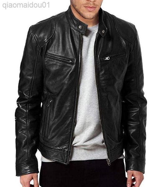 casual business zip up jacket men pu leather brown oversize motorcycle jacket stand collar leather biker jacket 5xl 4xl l220726, Black;brown
casual business zip up jacket men pu leather brown oversize motorcycle jacket stand collar leather biker jacket 5xl 4xl l220726, Black;brown