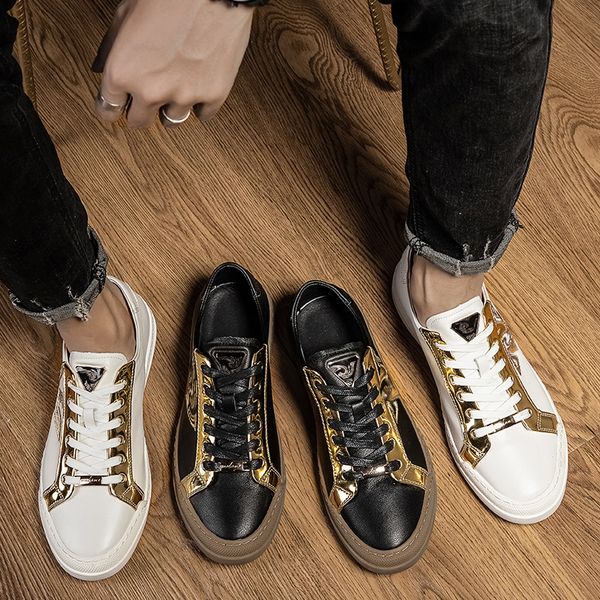 board shoes men pu leather solid color fashion classic lace round toe flat casual breathable british style embroidered white shoes hm319, Black
board shoes men pu leather solid color fashion classic lace round toe flat casual breathable british style embroidered white shoes hm319, Black