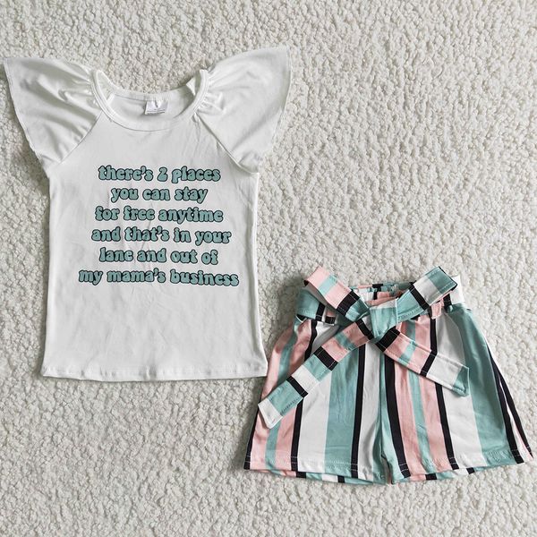wholesale baby girl clothes kids summer set short sleeve t-shirt ruffle shorts cute outfits toddler girls clothing belt design fashion child, White
wholesale baby girl clothes kids summer set short sleeve t-shirt ruffle shorts cute outfits toddler girls clothing belt design fashion child, White