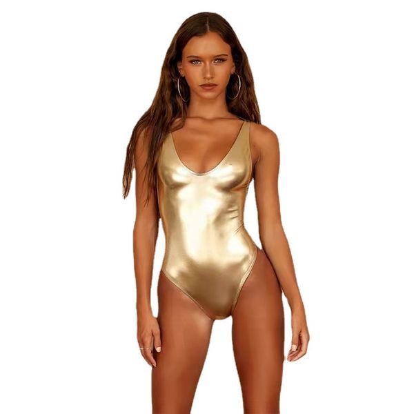 women's swimwear gold bright one-piece swimsuit bandage push up monokini fashion beachwear, White;black
women's swimwear gold bright one-piece swimsuit bandage push up monokini fashion beachwear, White;black