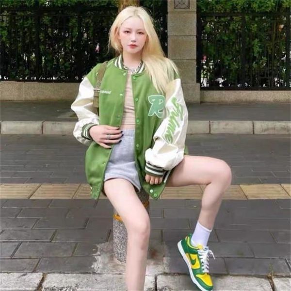 autumn and winter korean version of casual baseball uniforms women warm street style loose jacket stitching jacket women 220817, Black;brown
autumn and winter korean version of casual baseball uniforms women warm street style loose jacket stitching jacket women 220817, Black;brown