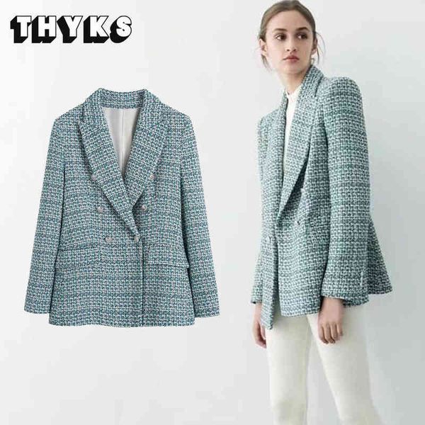 women's plaid tweed blazer office jacket vintage suit female outerwear chic plaid long jacket za woman 2022 met new fashion j220813, White;black
women's plaid tweed blazer office jacket vintage suit female outerwear chic plaid long jacket za woman 2022 met new fashion j220813, White;black