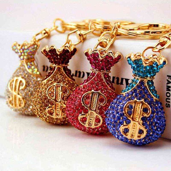 creative crystal lucky money bag shape keychain car keychain metal pendant female accessories keychain small gift aa220318, Silver
creative crystal lucky money bag shape keychain car keychain metal pendant female accessories keychain small gift aa220318, Silver
