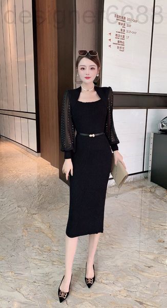 casual dresses designer french style square neck dress women's autumn net lace splicing sleeve high-end black thin temperament knitted, Black;gray
casual dresses designer french style square neck dress women's autumn net lace splicing sleeve high-end black thin temperament knitted, Black;gray