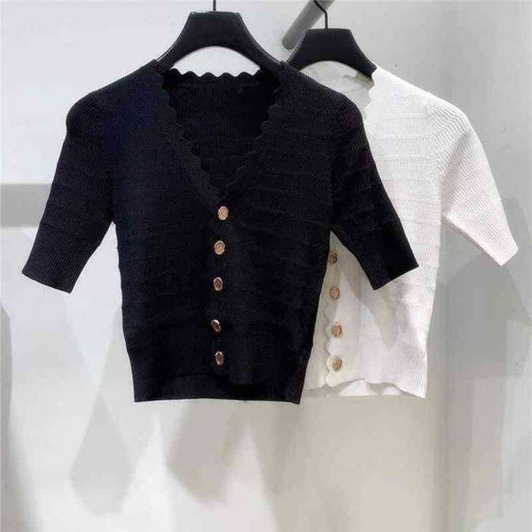 women's knits tees legal romantic s family wave lace collar irregular button celebrity slim short slim sleeved knitted cardigan, White
women's knits tees legal romantic s family wave lace collar irregular button celebrity slim short slim sleeved knitted cardigan, White