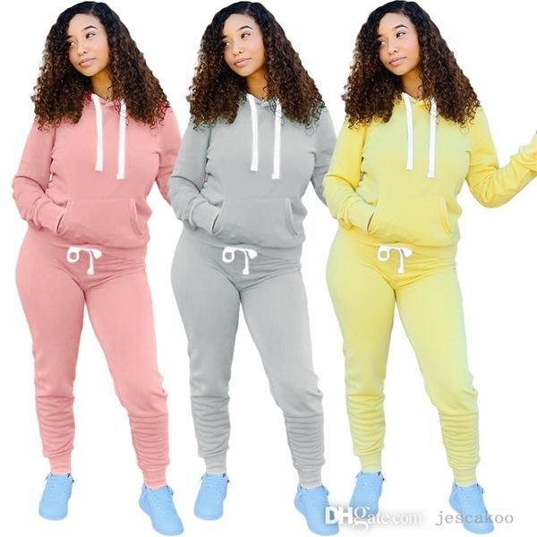 women hooded tracksuits winter 2 piece pants set leisure drawstring hoodies sports outfits, Gray
women hooded tracksuits winter 2 piece pants set leisure drawstring hoodies sports outfits, Gray