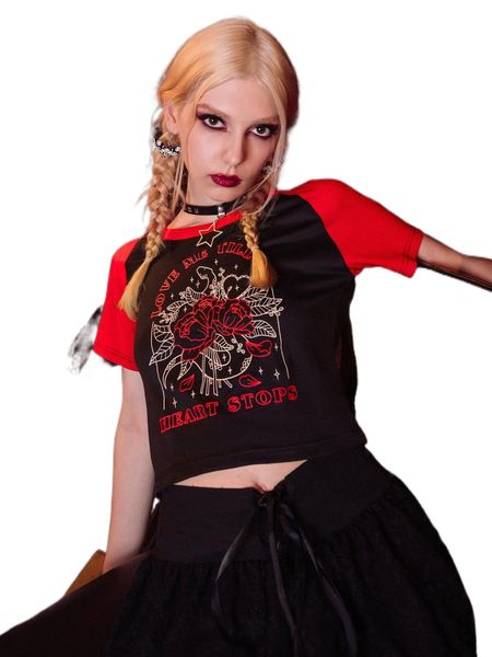 romwe x vikilester dark academia letter floral & snake graphic colorblock tee g37h#, White
romwe x vikilester dark academia letter floral & snake graphic colorblock tee g37h#, White