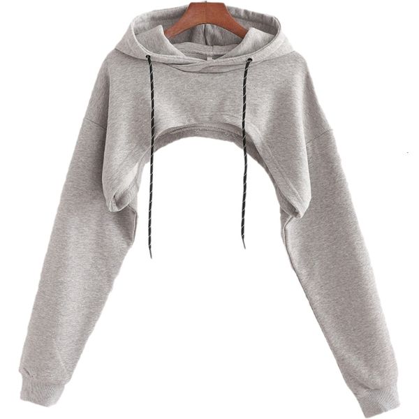 women's hoodies sweatshirt solid color long sleeve drawstring cut out backless super short sweatshirt harajuku pullover crop 230206, Black
women's hoodies sweatshirt solid color long sleeve drawstring cut out backless super short sweatshirt harajuku pullover crop 230206, Black