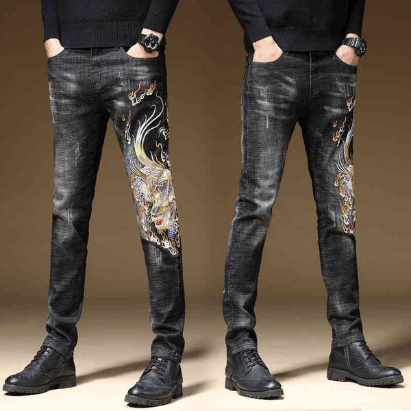 personalized embroidery pattern embroidered jeans men's chinese style tattoo printing heavy industry hole breaking tide brand, Blue
personalized embroidery pattern embroidered jeans men's chinese style tattoo printing heavy industry hole breaking tide brand, Blue
