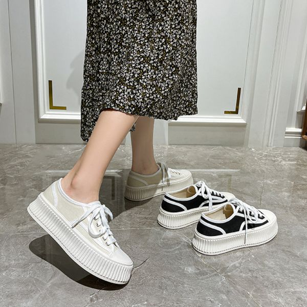 famous brand thick soled canvas shoes women's fashion leisure heightening small white korean version versatile board muffin designer cl, Black;white
famous brand thick soled canvas shoes women's fashion leisure heightening small white korean version versatile board muffin designer cl, Black;white