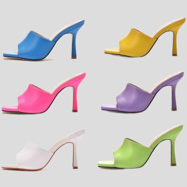 italy designer trendy brand women's sandals slippers stretch open square toe sandals leather thick heeled shoes luxury atmosphere shoe, Black 
italy designer trendy brand women's sandals slippers stretch open square toe sandals leather thick heeled shoes luxury atmosphere shoe, Black