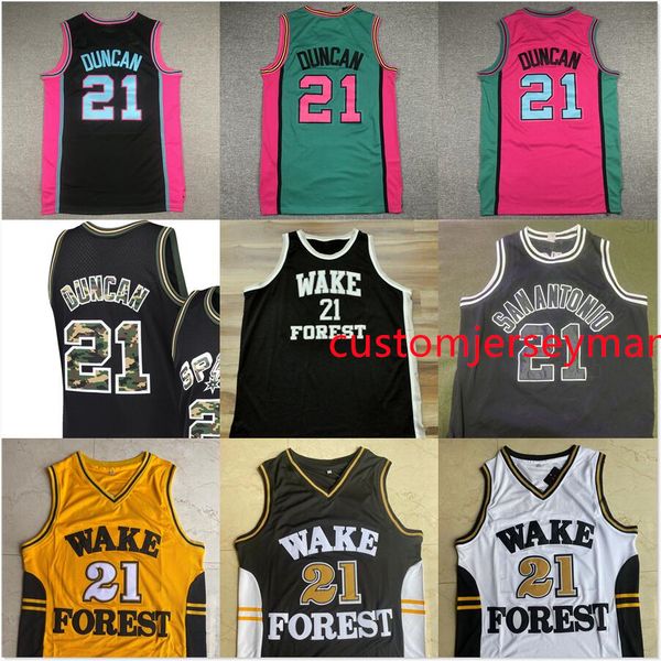college basketball wake forest jersey tim #21 duncan mens throwback jerseys pink como vintage mesh stitched embroidery custom big size s-5xl, Black
college basketball wake forest jersey tim #21 duncan mens throwback jerseys pink como vintage mesh stitched embroidery custom big size s-5xl, Black