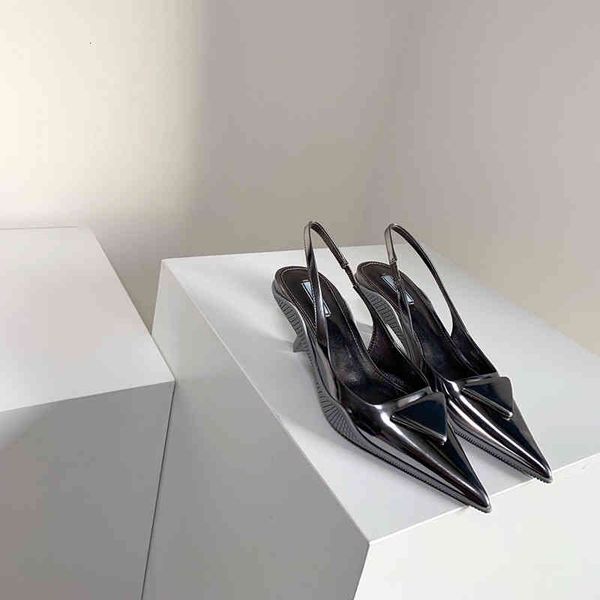 sandals autumn triangular alphabet kitten heel female pointed back trip belt baotou fairy style high heels, Black
sandals autumn triangular alphabet kitten heel female pointed back trip belt baotou fairy style high heels, Black