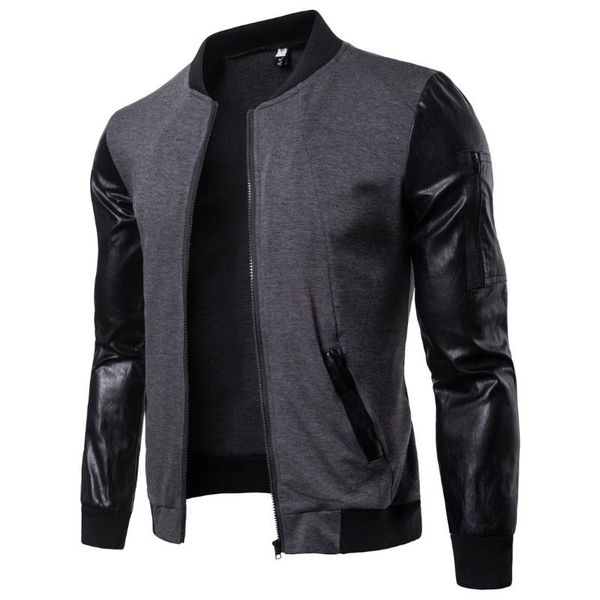 men's jackets autumn british men's plus size jacket leather sleeves stitched coatmen's, Black;brown
men's jackets autumn british men's plus size jacket leather sleeves stitched coatmen's, Black;brown