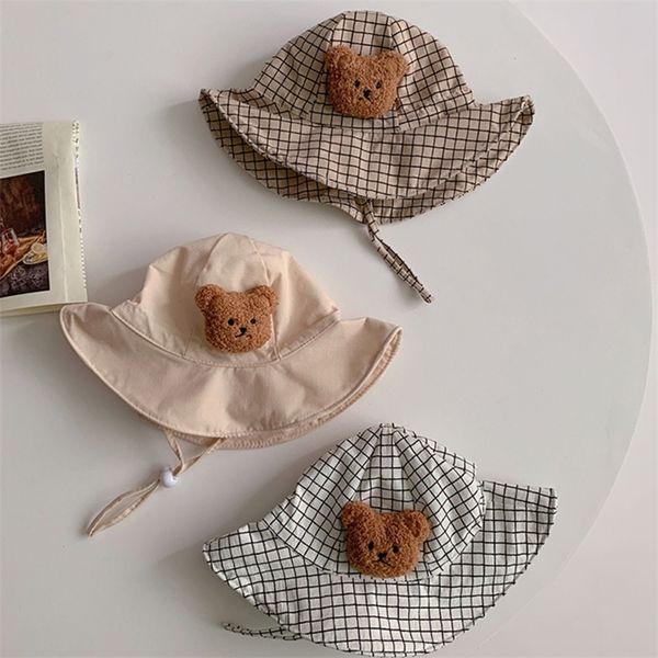 summer baby sun hat cute cartoon bear infant toddler bucket hats solid plaid cotton kids boy girls panama fisherman cap 220602, Yellow
summer baby sun hat cute cartoon bear infant toddler bucket hats solid plaid cotton kids boy girls panama fisherman cap 220602, Yellow