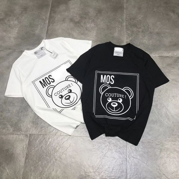 mo designer men's t shirt classic tide brand mos letter bear print round neck short sleeve pullover loose cotton casual shirt men', White;black
mo designer men's t shirt classic tide brand mos letter bear print round neck short sleeve pullover loose cotton casual shirt men', White;black