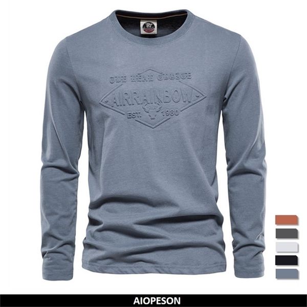 aiopeson 100% cotton mens letter print tshirt simple oneck male long sleeve tshirt casual tee men autumn 220817, White;black 
aiopeson 100% cotton mens letter print tshirt simple oneck male long sleeve tshirt casual tee men autumn 220817, White;black