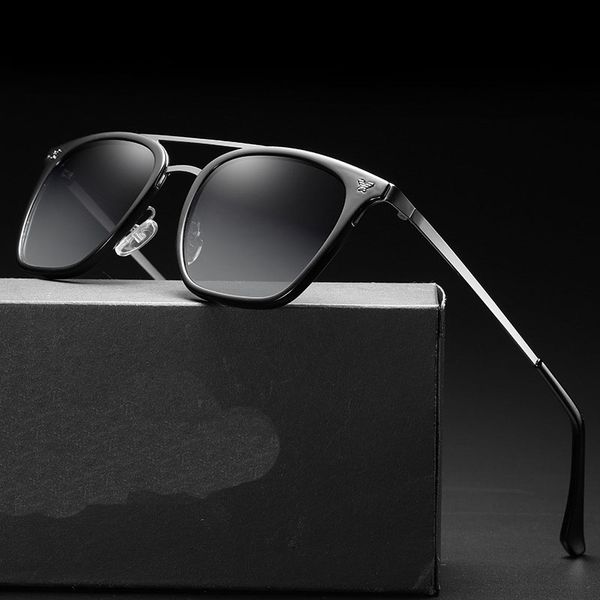 double bridge metal classic polarizing sunglasses polarized sun shades for men square sun glasses xd-6113, White;black
double bridge metal classic polarizing sunglasses polarized sun shades for men square sun glasses xd-6113, White;black