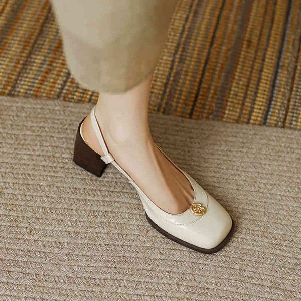 sandals inside and outside full leather high heels women's thick square head flower buckle summer baotou back empty sandals commuting 1, Black
sandals inside and outside full leather high heels women's thick square head flower buckle summer baotou back empty sandals commuting 1, Black