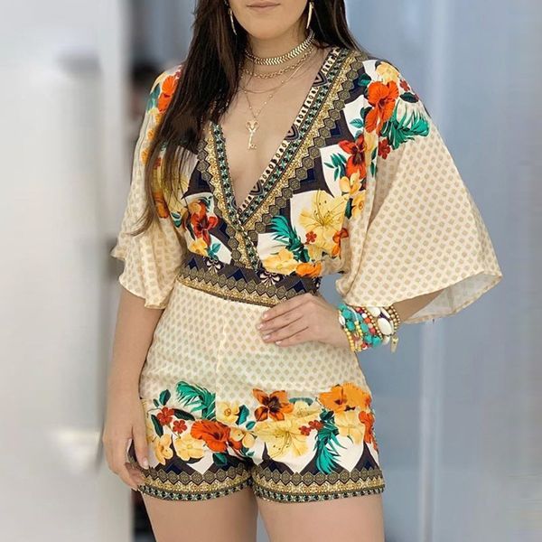 hirigin women's jumpsuit casual summer floral printed playsuit women rompers 3/4 sleeve backless playsuit women clothes 220805, Black;white
hirigin women's jumpsuit casual summer floral printed playsuit women rompers 3/4 sleeve backless playsuit women clothes 220805, Black;white