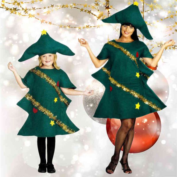 new year christmas tree outfit mom and girlds cosplay green party perfomance clothing with hat elf xmas comes l220714, Black;red
new year christmas tree outfit mom and girlds cosplay green party perfomance clothing with hat elf xmas comes l220714, Black;red