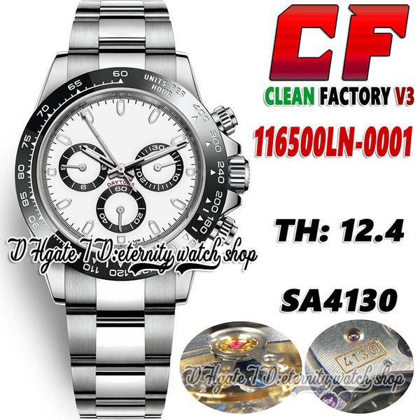 2022 clean v3 qc116500 sa4130 chronograph automatic mens watch th:12.4mm cf black ceramics bezel white dial ss+ 904l stainless bracelet supe, Slivery;brown
2022 clean v3 qc116500 sa4130 chronograph automatic mens watch th:12.4mm cf black ceramics bezel white dial ss+ 904l stainless bracelet supe, Slivery;brown