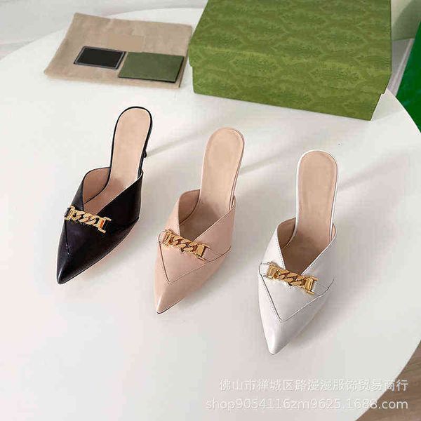 g family sandals summer high heels muller shoes half drag baotou thin wear lazy outside, Black
g family sandals summer high heels muller shoes half drag baotou thin wear lazy outside, Black
