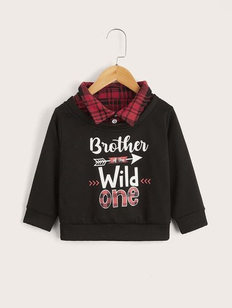 toddler boys plaid 2 in 1 & slogan graphic pullover she, Black
toddler boys plaid 2 in 1 & slogan graphic pullover she, Black