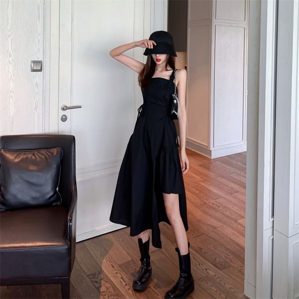 new japanese harajuku women streetwear irregular sundress suspenders gothic punk style black bandage dress sleeveless slim dress 210319, Black;gray
new japanese harajuku women streetwear irregular sundress suspenders gothic punk style black bandage dress sleeveless slim dress 210319, Black;gray
