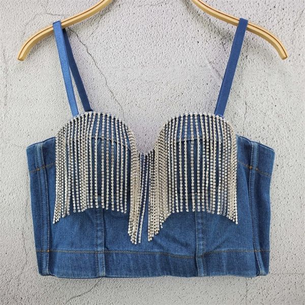new fashion ladies camis runway jeans crop luxury blue celebrity party club vest 210225, White
new fashion ladies camis runway jeans crop luxury blue celebrity party club vest 210225, White