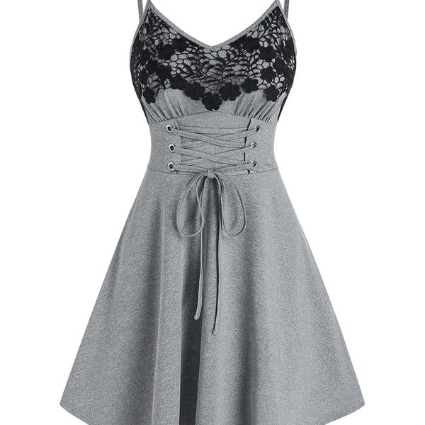 wipalo applique lace up flare slip dress a line high waist cami mini corset corsets dresses 220520, Black;gray
wipalo applique lace up flare slip dress a line high waist cami mini corset corsets dresses 220520, Black;gray