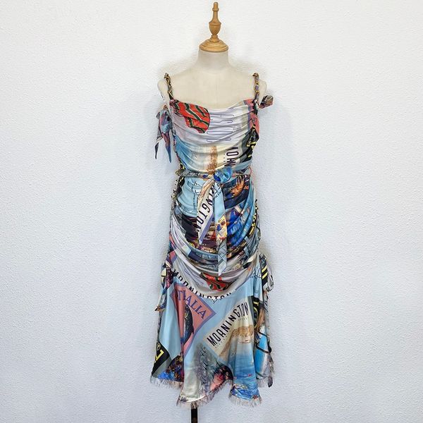 summer silk dress floral mosaic pastoral style forest to reduce the age of leisure sling, Black
summer silk dress floral mosaic pastoral style forest to reduce the age of leisure sling, Black