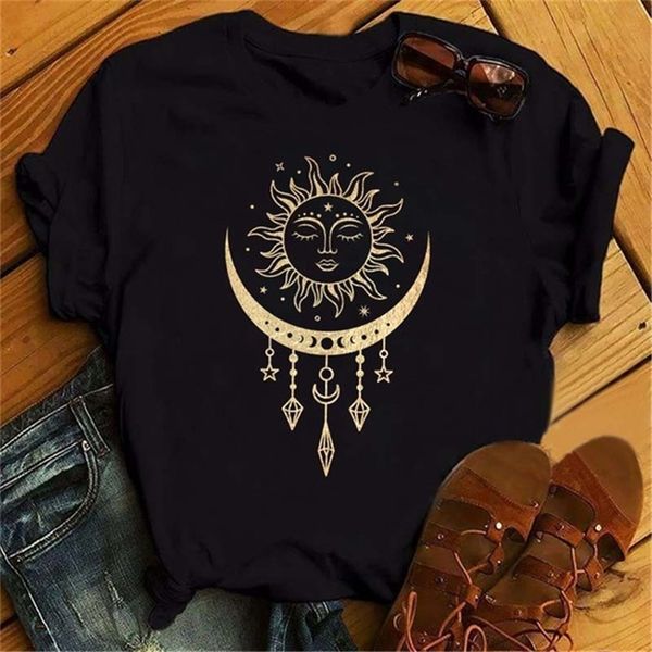 girl short sleevet shirt moon butterfly printed women black shirt casual funny shirt femme harajuku ops 220628, White
girl short sleevet shirt moon butterfly printed women black shirt casual funny shirt femme harajuku ops 220628, White