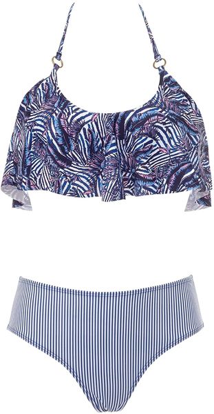 piece halter bathing suits paisley print mid waisted bikini set o-ring ruffle swimsuits for women k91c#, White;black
piece halter bathing suits paisley print mid waisted bikini set o-ring ruffle swimsuits for women k91c#, White;black
