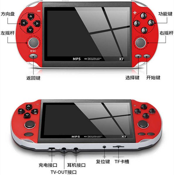 x7 handheld portable game players 4.3 inch screen mp5 video games console sup retro 8gb support for tv output video gaming player e-book 4 c
x7 handheld portable game players 4.3 inch screen mp5 video games console sup retro 8gb support for tv output video gaming player e-book 4 c