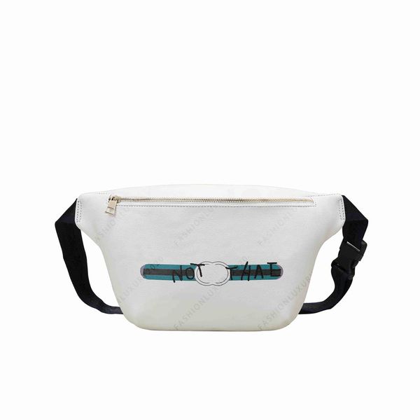 white pu leather printed waist bags white with red black ribbon it can be used as a messenger bag
white pu leather printed waist bags white with red black ribbon it can be used as a messenger bag