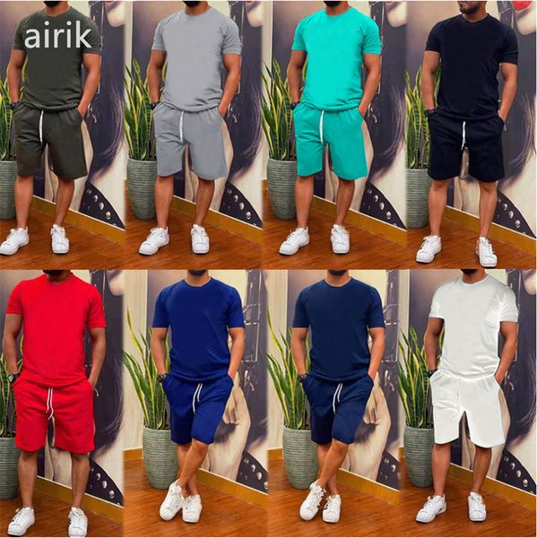 mens tracksuits men short-sleeved shorts suit nk fashion brand 2-piece set of solid color casual sportswear running clothes, Gray
mens tracksuits men short-sleeved shorts suit nk fashion brand 2-piece set of solid color casual sportswear running clothes, Gray