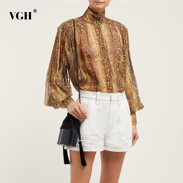 print leopard shirt for women stand collar lantern sleeve casual loose high street blouse female fashion clothing 210507, White
print leopard shirt for women stand collar lantern sleeve casual loose high street blouse female fashion clothing 210507, White