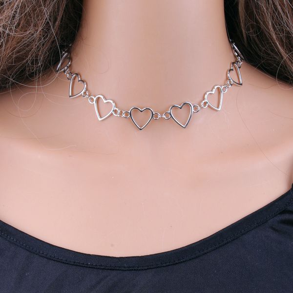 cool lndie goth metal hollow connection heart neck chains choker necklaces women egirl cosplay aesthetic accessories, Silver
cool lndie goth metal hollow connection heart neck chains choker necklaces women egirl cosplay aesthetic accessories, Silver