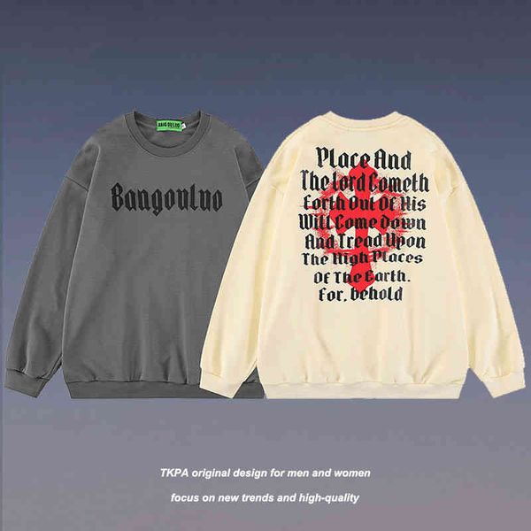 tkpa spring and autumn national tide printed round neck sweater for men women american high street washing old loose hip hop pullover, Black
tkpa spring and autumn national tide printed round neck sweater for men women american high street washing old loose hip hop pullover, Black