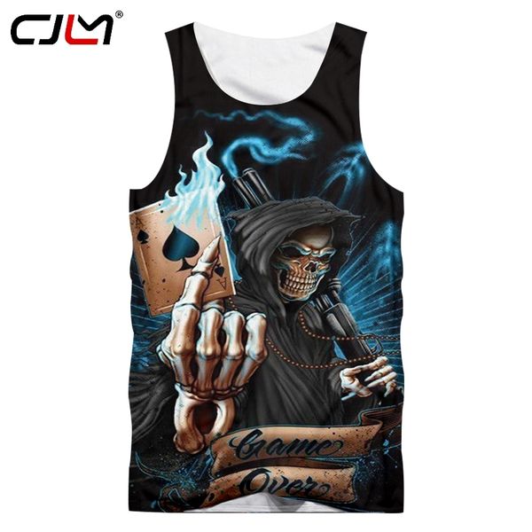 cjlm cool singlets man printed poker skull 3d tank mens casual sleeveless tankhombre slim fit punk style hip hop vest 220623, White;black
cjlm cool singlets man printed poker skull 3d tank mens casual sleeveless tankhombre slim fit punk style hip hop vest 220623, White;black