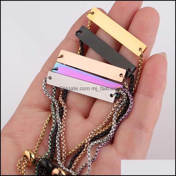 link chain bracelets jewelry fashion stainless steel blank bar bracelet diy personalized name for engraving adjustable gold 5 colors men wo, Black
link chain bracelets jewelry fashion stainless steel blank bar bracelet diy personalized name for engraving adjustable gold 5 colors men wo, Black