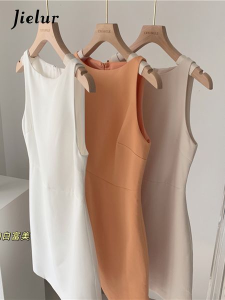 jielur elegant lady o-neck women's dress bottoming sleeveless sundress summer apricot orange white dresses female vestido, Black;gray
jielur elegant lady o-neck women's dress bottoming sleeveless sundress summer apricot orange white dresses female vestido, Black;gray