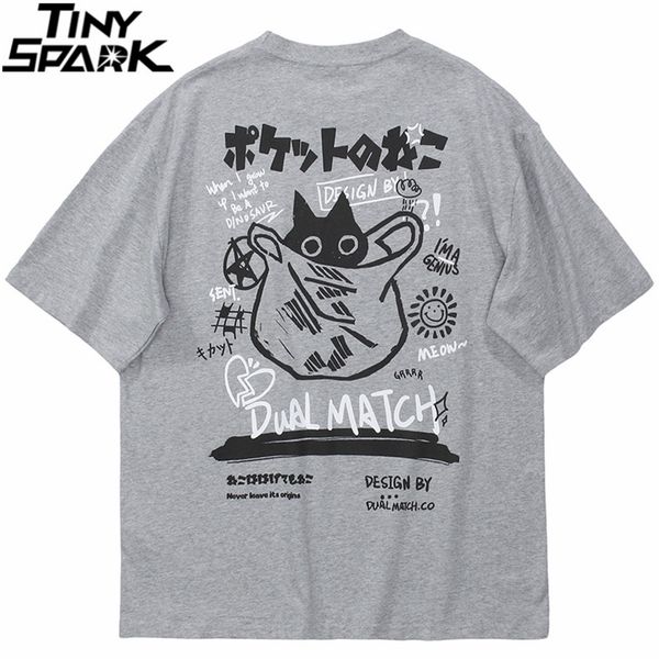 hip hop t-shirt men streetwear japanese kanji funny cat printed t shirt men harajuku cotton casual short sleeve tshirt 220512, White;black
hip hop t-shirt men streetwear japanese kanji funny cat printed t shirt men harajuku cotton casual short sleeve tshirt 220512, White;black