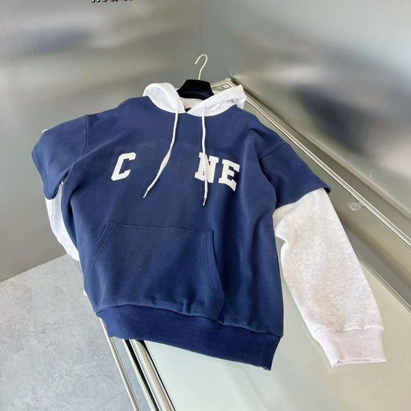 men's hoodies ce designer men's hoodie autumn and winter fake two-piece blue pullover sweater fashion couples fresh and versatile, Black
men's hoodies ce designer men's hoodie autumn and winter fake two-piece blue pullover sweater fashion couples fresh and versatile, Black