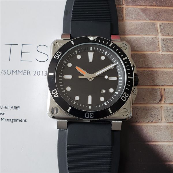 men's watch, stainless steel case, ceramic bezel,black rubber strap, automatic,47mm, Slivery;brown
men's watch, stainless steel case, ceramic bezel,black rubber strap, automatic,47mm, Slivery;brown