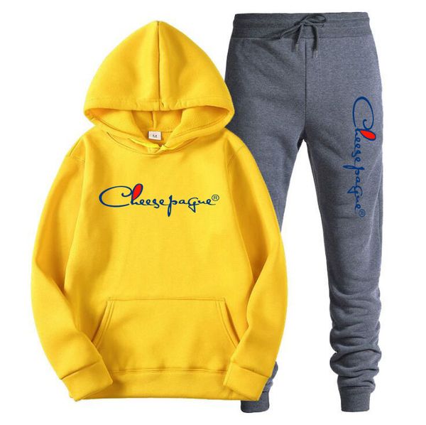 tracksuits hooded sports suit men women casual brand logo hoodie and pants 2 pieces set flecce sportswear jogging suits, Gray
tracksuits hooded sports suit men women casual brand logo hoodie and pants 2 pieces set flecce sportswear jogging suits, Gray