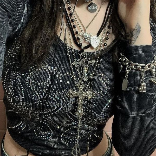 tawnie y2k graphic rhinestones print women t shirt spring grunge aesthetic fairycore crop o neck long sleeve tee 220728, White
tawnie y2k graphic rhinestones print women t shirt spring grunge aesthetic fairycore crop o neck long sleeve tee 220728, White
