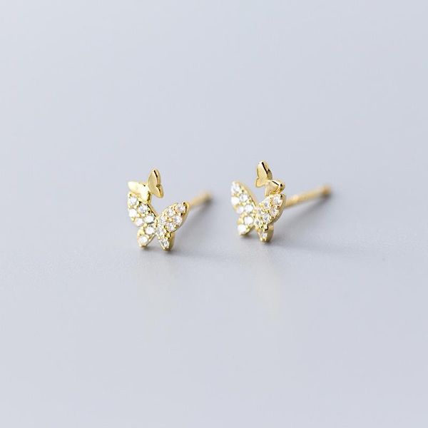 stud modian sterling silver 925 gold color dancing butterfly earrings for women noble small insect ear pin fine jewelry brincos, Golden;silver
stud modian sterling silver 925 gold color dancing butterfly earrings for women noble small insect ear pin fine jewelry brincos, Golden;silver